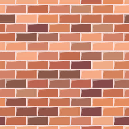 Red brick wall texture. Seamless background. Vector illustrationのイラスト素材