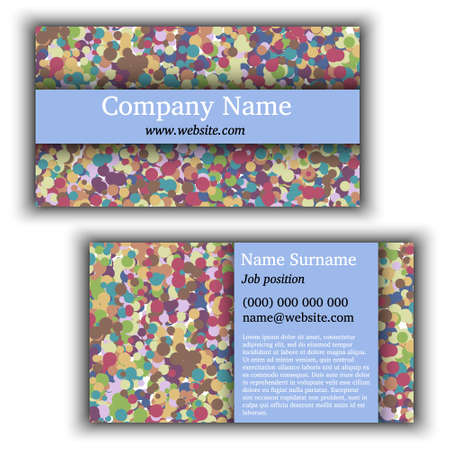 Business card template with abstract background. Colorful circles.のイラスト素材