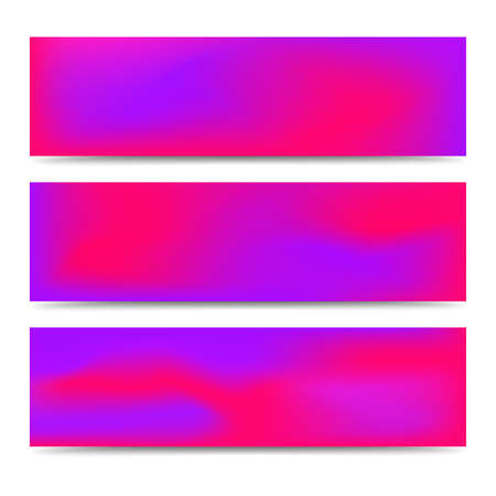 Smooth abstract blurred gradient pink banners set. Abstract Creative multicolored background. Vector illustrationのイラスト素材