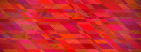 Abstract textured background with red colorful rectangles. Banner design. Beautiful futuristic dynamic geometric pattern design. Vector illustrationのイラスト素材