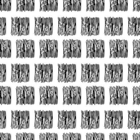 Seamless Pattern with hand drawn black scribble Smear. Abstract grunge texture. Vector illustrationのイラスト素材