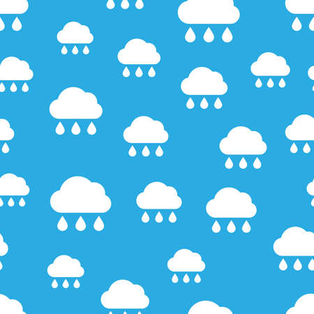 Rainy cloud. Seamless pattern of rainy clouds. Bad weather symbol. Vector illustration.のイラスト素材
