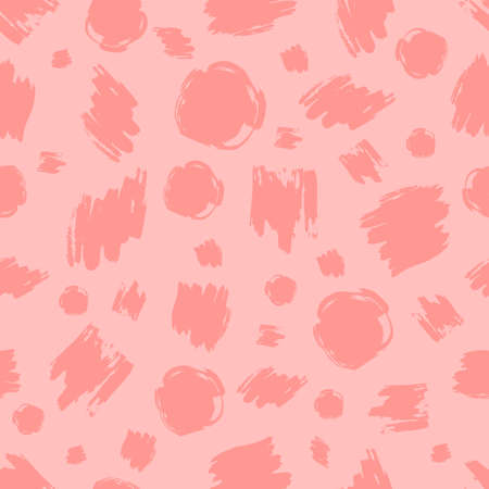 Seamless pattern with pink hand drawn scribble smear. Abstract grunge texture. Vector illustrationのイラスト素材