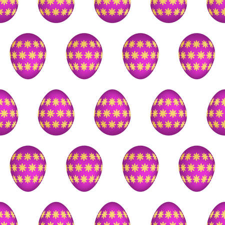 Seamless pattern with colorful Easter eggs. Vector illustrationのイラスト素材