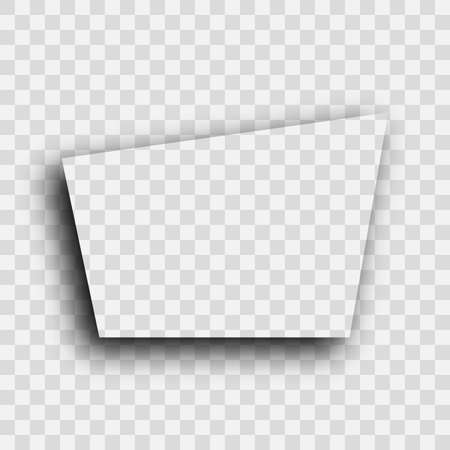 Dark transparent realistic shadow. Trapezoid shadow isolated on transparent background. Vector illustration.のイラスト素材