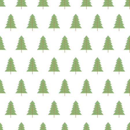 Seamless pattern with colored trees on white background. illustration.のイラスト素材