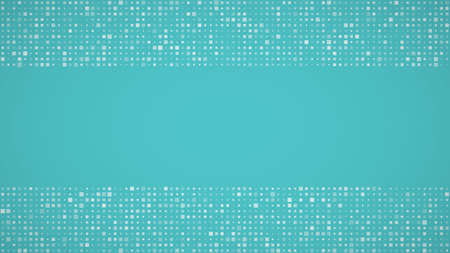 Abstract geometric background of squares. Blue pixel background with empty space.のイラスト素材