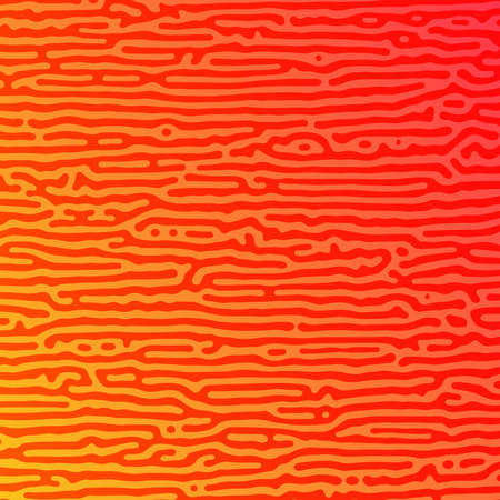 Orange Turing reaction gradient background. Abstract diffusion pattern with chaotic shapes. Vector...