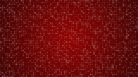 Abstract geometric background of squares. Red pixel background with empty space. Vector illustration.のイラスト素材
