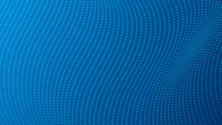 Halftone gradient background with dots. Abstract blue dotted pop art pattern in comic style. Vector illustrationのイラスト素材