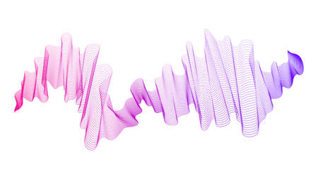Abstract backdrop with purple wave gradient lines on white background. Modern technology background,...