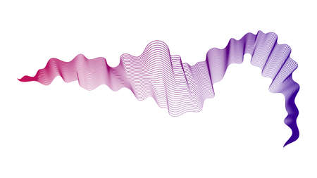 Abstract backdrop with purple wave gradient lines on white background. Modern technology background,...