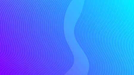 Modern colorful gradient background with wave lines. Blue geometric abstract presentation backdrop. Vector illustrationのイラスト素材
