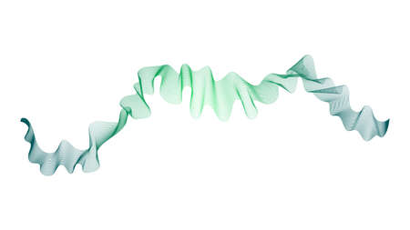 Abstract backdrop with green wave gradient lines on white background. Modern technology background,...