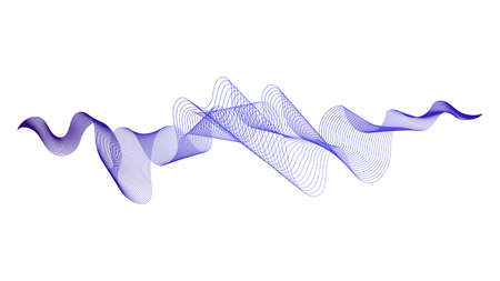 Abstract backdrop with blue wave gradient lines on white background. Modern technology background,...