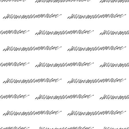 Seamless pattern with black pencil brushstrokes in abstract shapes on white background. Vector illustrationのイラスト素材