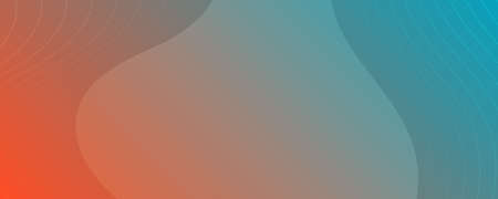 Modern green and orange gradient backgrounds with wave lines. header banner. Bright geometric abstract presentation backdrops. vector illustrationのイラスト素材