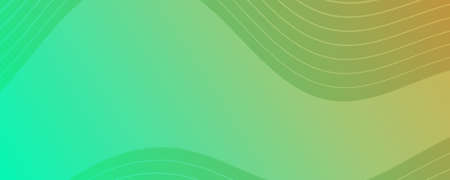 Modern green gradient backgrounds with wave lines. header banner. Bright geometric abstract presentation backdrops. vector illustrationのイラスト素材