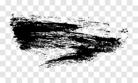 Black brush stroke. Hand drawn ink spot isolated on transparent background. Vector illustrationのイラスト素材
