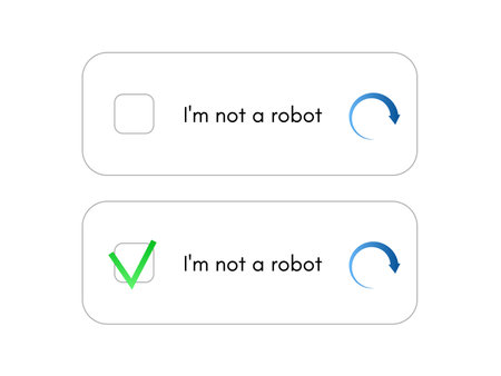 Template for entering captcha I'm not a robot. Web site protection and internet safety. vector illustrationのイラスト素材