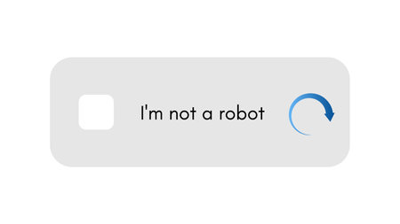 Template for entering captcha I'm not a robot. Web site protection and internet safety. vector...
