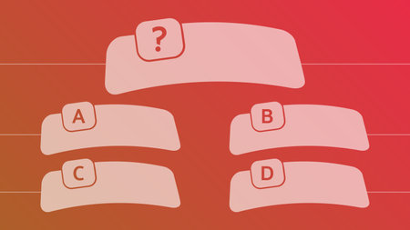 Multiple choice quiz template. Question and answers template form on gradient background. vector...