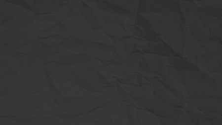 Black clean crumpled paper background. Horizontal crumpled empty paper template for posters and banners. vector illustrationのイラスト素材