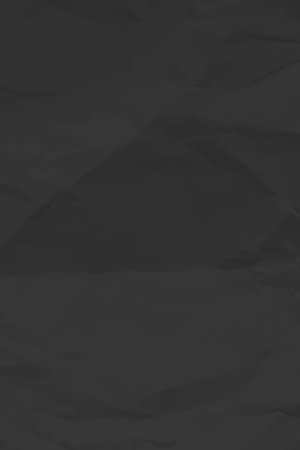 Black clean crumpled paper background. Vertical crumpled empty paper template for posters and banners. vector illustrationのイラスト素材