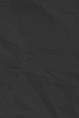 Black clean crumpled paper background. Vertical crumpled empty paper template for posters and banners. vector illustrationのイラスト素材