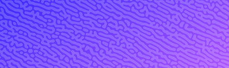 Blue Turing reaction gradient background. Abstract diffusion pattern with chaotic shapes. vector...