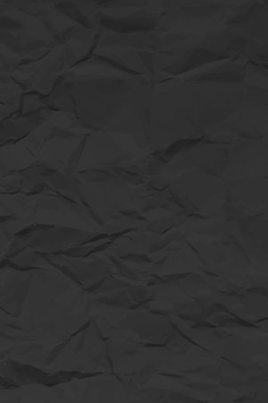 Black clean crumpled paper background. Vertical crumpled empty paper template for posters and banners. vector illustrationのイラスト素材