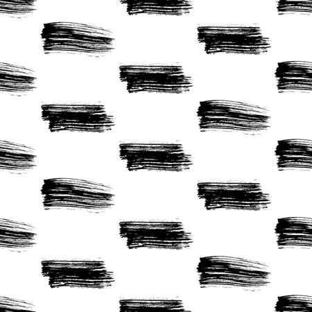 Seamless pattern with dark hand drawn scribble smear on white background. Abstract grunge texture. vector illustrationのイラスト素材