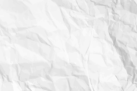 White clean crumpled paper background. Horizontal crumpled empty paper template for posters and banners. vector illustrationのイラスト素材
