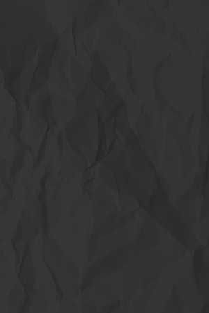 Black clean crumpled paper background. Vertical crumpled empty paper template for posters and banners. vector illustrationのイラスト素材