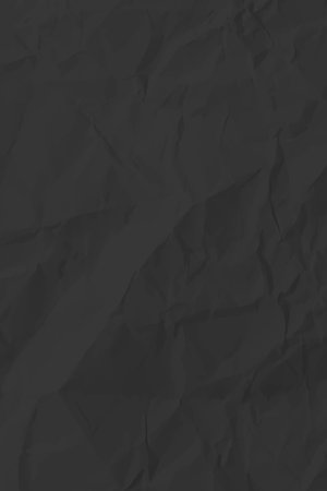 Black clean crumpled paper background. Vertical crumpled empty paper template for posters and banners. vector illustrationのイラスト素材