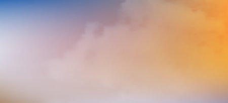 Modern yellow gradient backgrounds with clouds. Header banner. Bright abstract presentation backdrop. Vector illustrationのイラスト素材