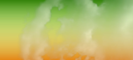 Modern green gradient backgrounds with clouds. Header banner. Bright abstract presentation backdrop. Vector illustrationのイラスト素材