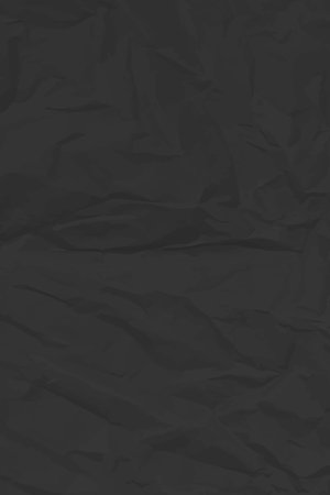 Black clean crumpled paper background. Vertical crumpled empty paper template for posters and banners. vector illustrationのイラスト素材