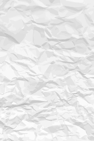 White clean crumpled paper background. Vertical crumpled empty paper template for posters and banners. vector illustrationのイラスト素材