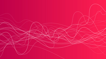 Abstract gradient background with wave beams. Abstract red gradient background with motion blurred...