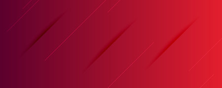 Abstract red gradient background with lines and shadows. Header banner. Bright abstract presentation backdrop. Vector illustrationのイラスト素材