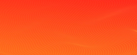 Halftone background with flowing dots. Orange abstract wave texture. Vector illustration