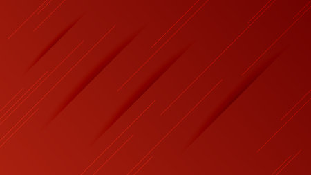 Abstract red gradient background with lines and shadows. Header banner. Bright abstract presentation backdrop. Vector illustrationのイラスト素材