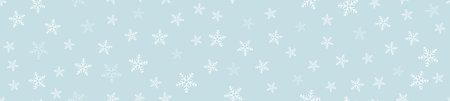 Winter seamless pattern with snowflakes. Christmas decoration with snowflakes falling. Vector illustrationのイラスト素材