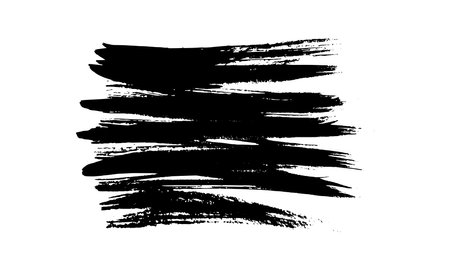 Black brush stroke. Hand drawn ink spot isolated on white background. Vector illustrationのイラスト素材