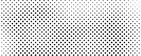 Halftone background with dots. Black and white pop art pattern in comic style. Monochrome dot texture. Vector illustrationのイラスト素材