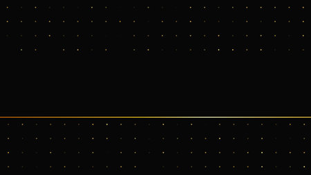 Luxurious dark background with abstract golden lines and glittering dots. Gold halftone backdrop with shimmering sparkles. A stylish and elegant design for modern templates. Vector illustrationのイラスト素材