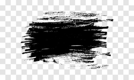 Black brush stroke. Hand drawn ink spot isolated on transparent background. Vector illustrationのイラスト素材