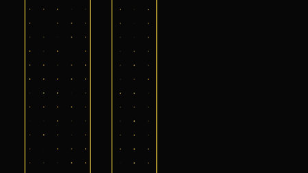 Luxurious dark background with abstract golden lines and glittering dots. Gold halftone backdrop with shimmering sparkles. A stylish and elegant design for modern templates. Vector illustrationのイラスト素材