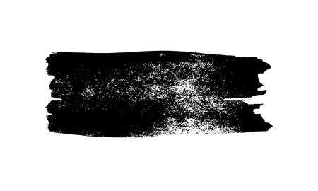 Black brush stroke. Hand drawn ink spot isolated on white background. Vector illustrationのイラスト素材